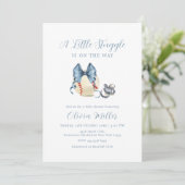 Bow Pacifier Baseball Sport Baby Shower Einladung (Stehend Vorderseite)