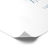 Bow Pacifier Baseball Sport Baby Shower Welcome  Poster (Ecke)