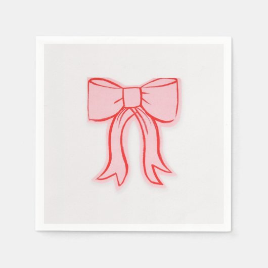 BOW PAPIER NAPKINS SERVIETTE (Vorderseite)