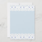 Bow Pearl etwas Blau, bevor ich Brautparty Einladung (Rückseite)