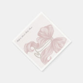 Bow Pearl Mädchen Baby Shower  Serviette (Ecke)