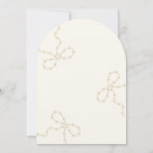Bow Pearls & Prosecco Brautparty Einladung (Rückseite)