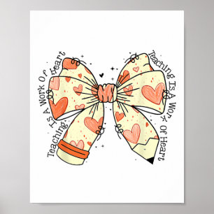 Bow Pencil Lehren ist ein Werk von Herz Valentine Poster