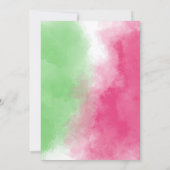 Bow pink & green Magical Witch Birthday Einladung (Rückseite)