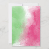 Bow pink & green Magical Witchy Birthday Einladung (Rückseite)