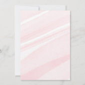 Bow Pink Save the Date Babydusche Coquette Einladung (Rückseite)