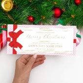 Bow Pink StripeFrohe Weihnachtsgeschenkkarte Einladung