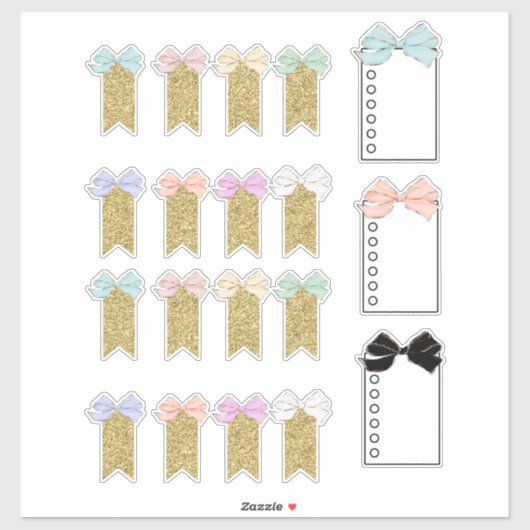 Bow Planner Stickers Aufkleber (Blatt)