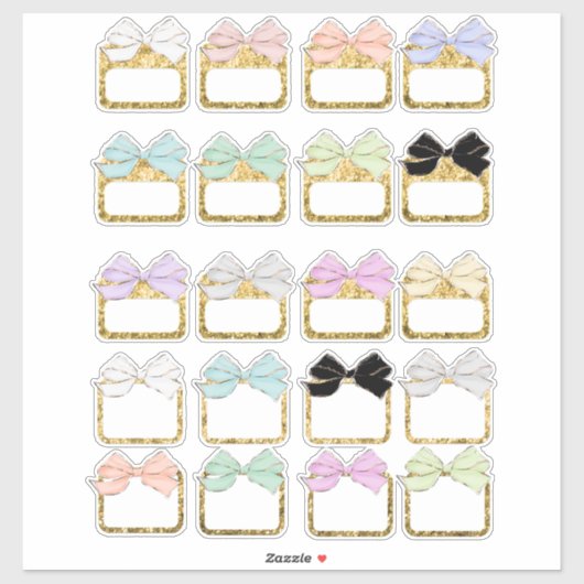 Bow Planner Stickers Aufkleber (Blatt)