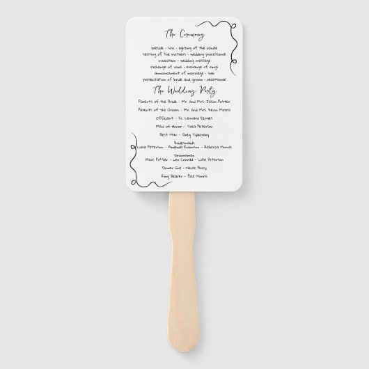 Bow quirky Hochzeitsfan Fächer (Rückseite)