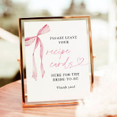 Bow Recipe Cards Signieren | Brautparty-Rezept-Kar Poster