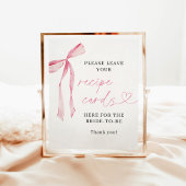 Bow Recipe Cards Signieren | Brautparty-Rezept-Kar Poster