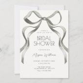 Bow ribbon bridal shower einladung (Vorderseite)