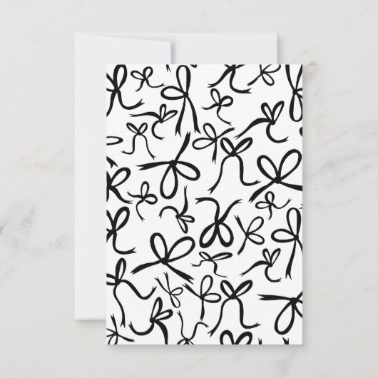 Bow Ribbon Frame Elegantes Brautparty CUSTOM Dankeskarte (Rückseite)