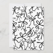 Bow Ribbon Frame Elegantes Brautparty CUSTOM Einladung (Rückseite)