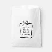 Bow Ribbon Frame Elegantes Brautparty CUSTOM Geschenktütchen (Vorderseite)