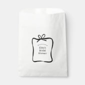 Bow Ribbon Frame Elegantes Brautparty CUSTOM Geschenktütchen (Vorderseite)