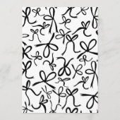 Bow Ribbon Frame Elegantes Brautparty CUSTOM Menükarte (Rückseite)