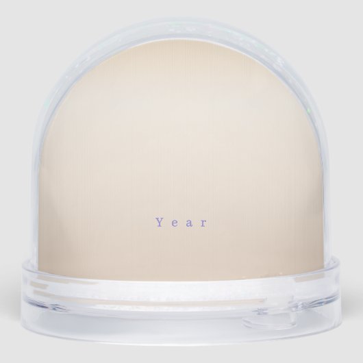 Bow Ribbon Glittering Pet Memory Foto Lila Schneekugeln (Rückseite)