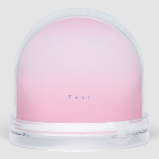 Bow Ribbon Glittering Pet Memory Foto Pink Schneekugeln (Rückseite)