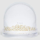 Bow Ribbon Glittering Pet Memory Foto Weiß Schneekugeln (Rückseite)