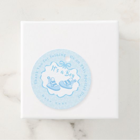 Bow Ribbon ist ein Junge Geschenkanhänger (Beispiel)