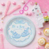 Bow Ribbon ist ein Junge Pappteller (Party)