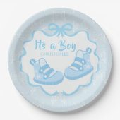 Bow Ribbon ist ein Junge Pappteller (Vorderseite)