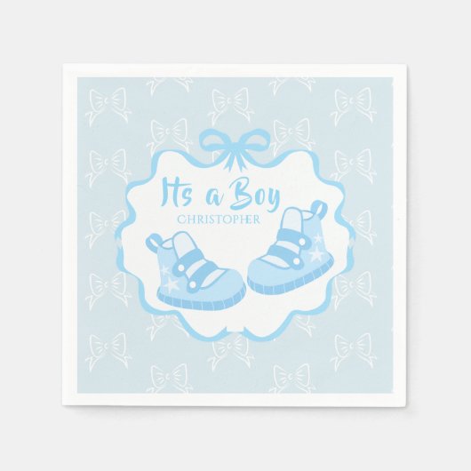 Bow Ribbon ist ein Junge Serviette (Vorderseite)