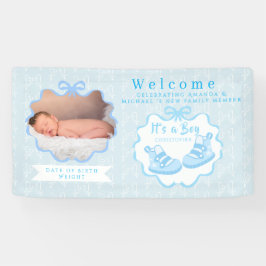 Bow Ribbon ist ein Junge Willkommen Banner