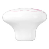 Bow Ribbon ist ein Mädchen in Rosa Keramikknauf (Seitenansicht)