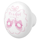 Bow Ribbon ist ein Mädchen in Rosa Keramikknauf (Rechts)