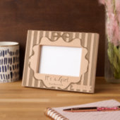 Bow Ribbon Its a Girl Geätzte Rahmen (Links)