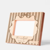 Bow Ribbon Its a Girl Geätzte Rahmen (Links)