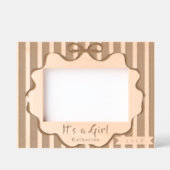 Bow Ribbon Its a Girl Geätzte Rahmen (Vorderseite)