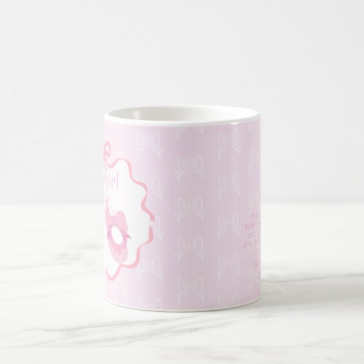 Bow Ribbon its a Girl Kaffeetasse (Mittel)