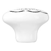 Bow Ribbon Kinderzimmer Baby Pram Keramikknauf (Seitenansicht)