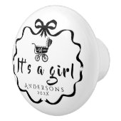 Bow Ribbon Kinderzimmer Baby Pram Keramikknauf (Rechts)