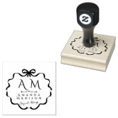 Bow Ribbon Monogram Kautschuk-Briefmarke Gummistempel (Stempel)