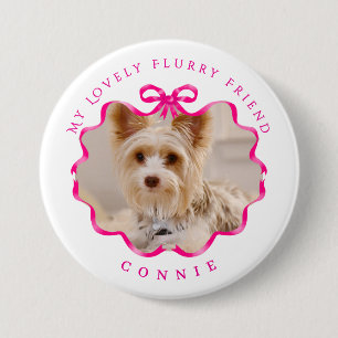 Bow Ribbon Pet Foto Red Button