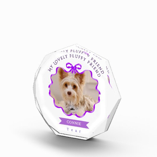 Bow Ribbon Pet Memory Foto Lila (Rechts)