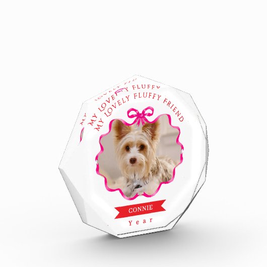 Bow Ribbon Pet Memory Foto Red (Links)