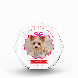 Bow Ribbon Pet Memory Foto Red