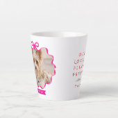 Bow Ribbon Pet Memory Foto Red Milchtasse (Vorderseite)