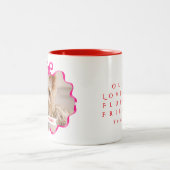 Bow Ribbon Pet Memory Foto Red Zweifarbige Tasse (Mittel)