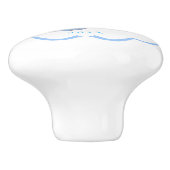 Bow Ribbon seine a Boy Blue Keramikknauf (Seitenansicht)