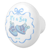 Bow Ribbon seine a Boy Blue Keramikknauf (Rechts)