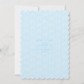 Bow Ribbon seine Kinderschuhe Einladung (Rückseite)