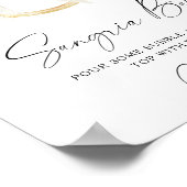Bow & Ring Brautparty Sangria Bar Poster (Ecke)