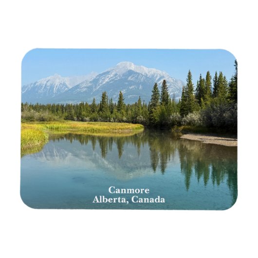 Bow River in Canmore Kanada Magnet (Horizontal)